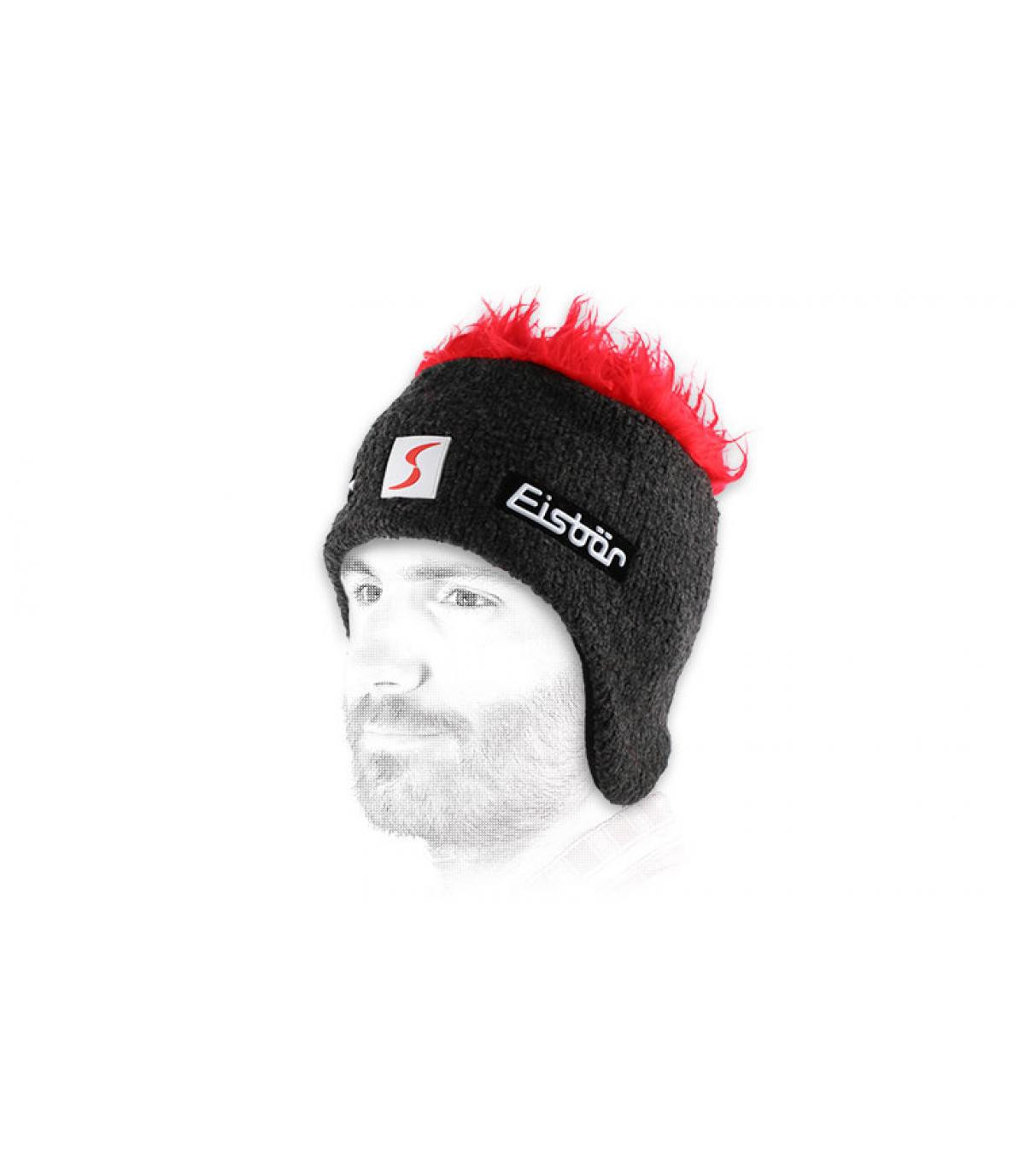 Mütze Haar eisbar Cocker schwarz rot